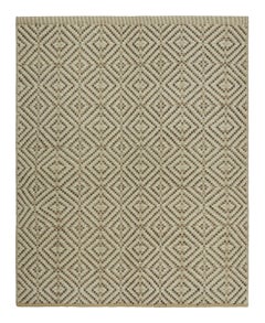 Rug & Kilim’s Contemporary Flatweave in Brown & Cream Geometric Patterns