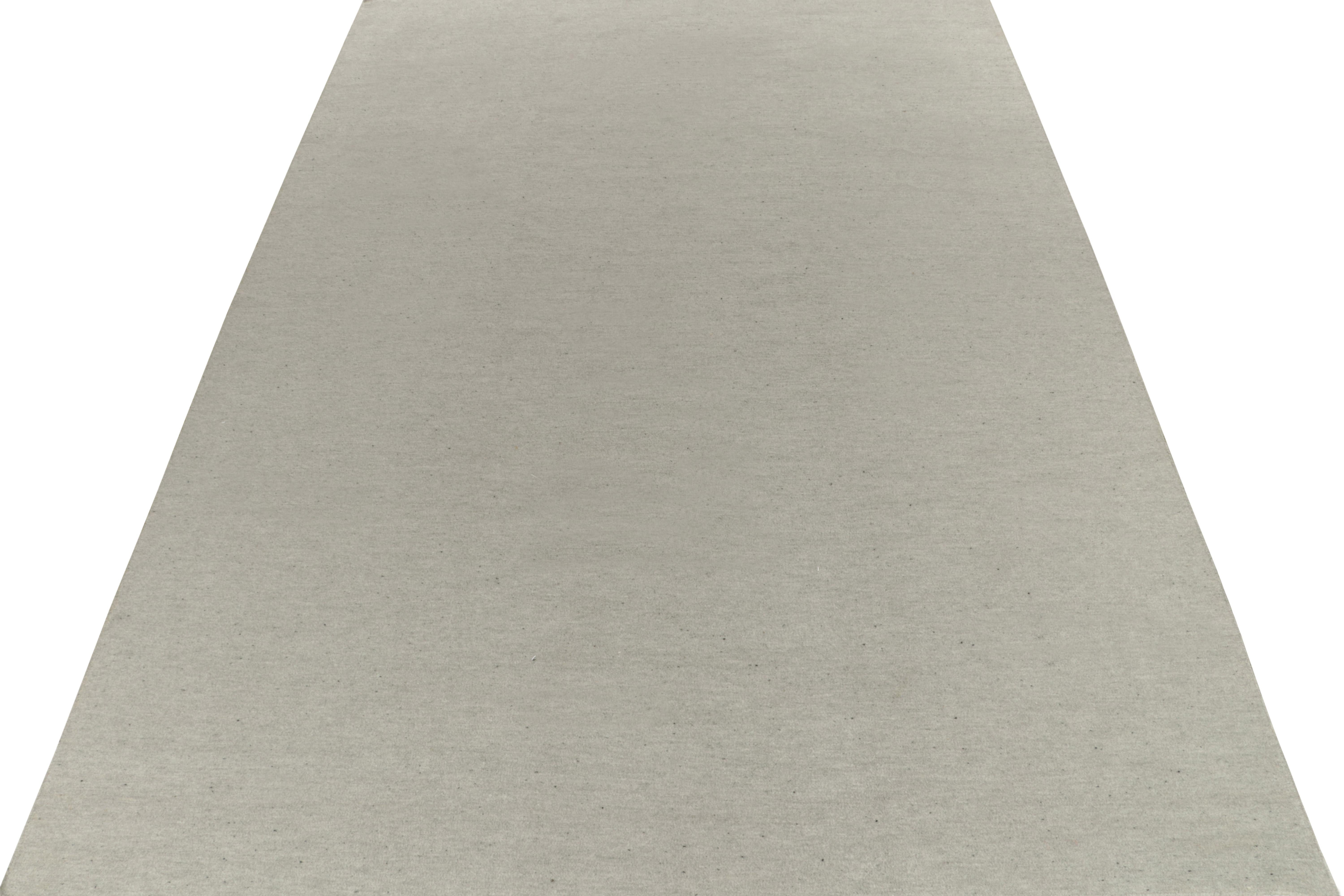 Rug & Kilim's Contemporary Flachgewebeteppich in Grautönen, Alpakagarn (Kelim) im Angebot