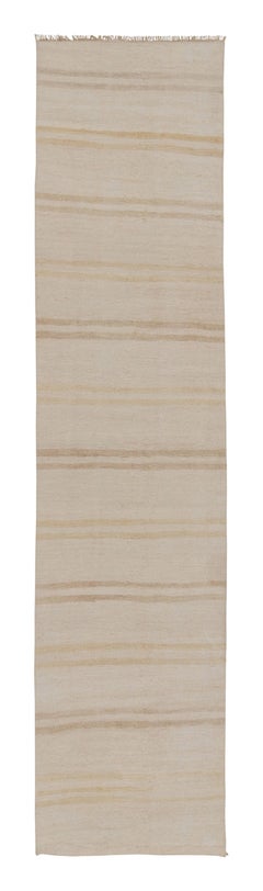 Tapis & Kilim's contemporain Flatweave Runner in Beige & Cream Design