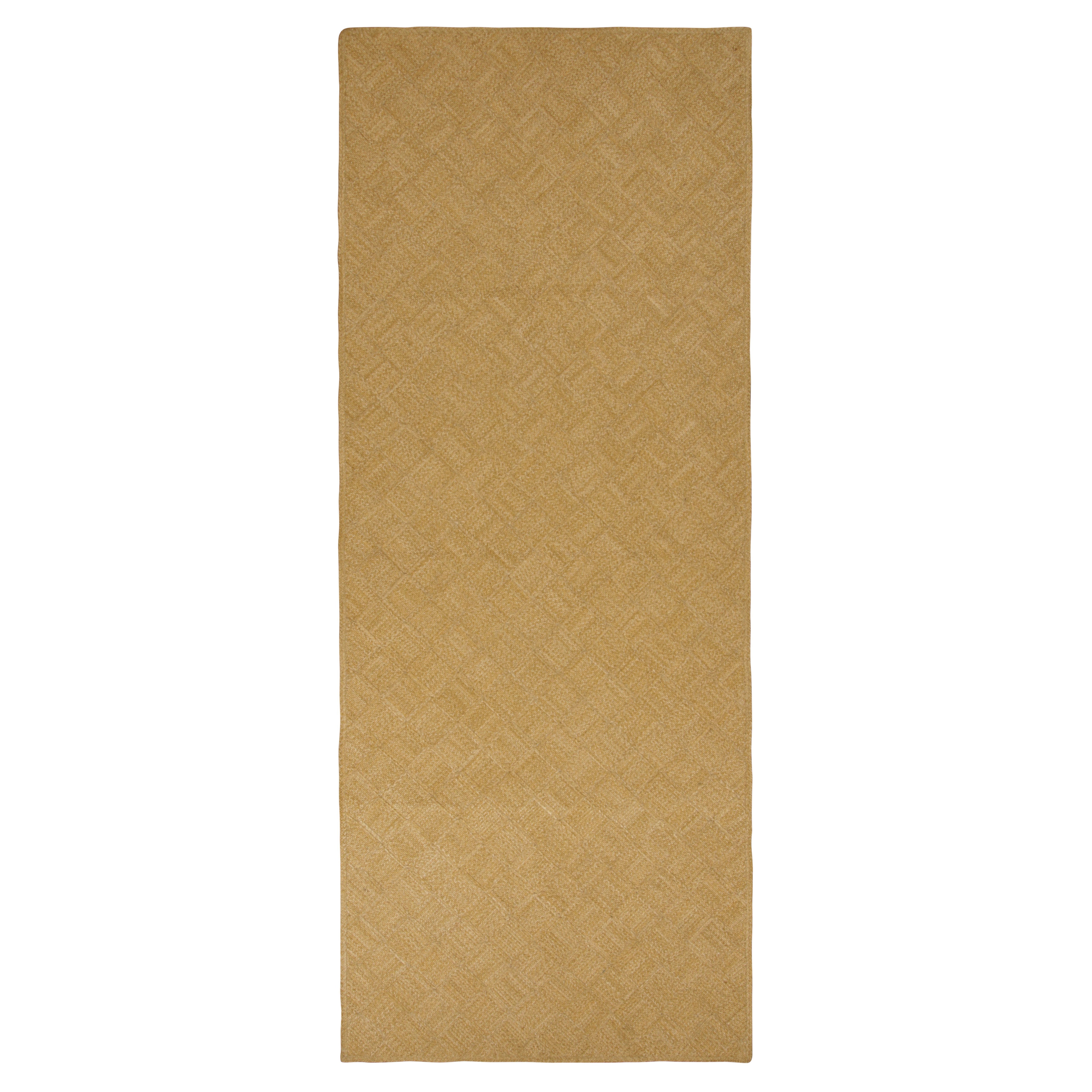 Rug
Kilim - Tappeto da corsa contemporaneo a trama piatta con motivo geometrico oro