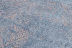 Rug & Kilim's Contemporary Geometric Pink and Grey Wool-Silk Abstract Rug