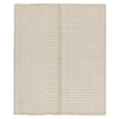 Rug 
Kilim
s Zeitgenössischer Kelim in Geschenkgröße, beige und cremefarbene Strukturstreifen