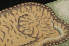 Rug & Kilim's Contemporary Gift-Sized Tibetan Style Rug with Tiger Design