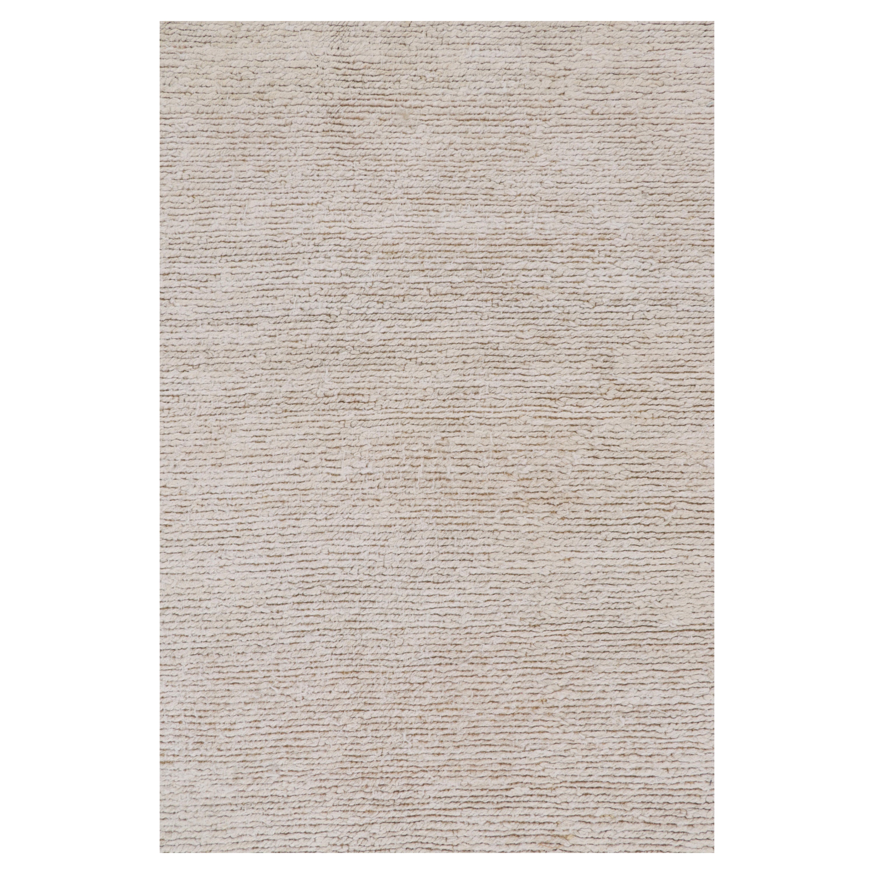 Rug & Kilim's Contemporary Hemp Rug in Beige- und Off-White-Tönen im Angebot
