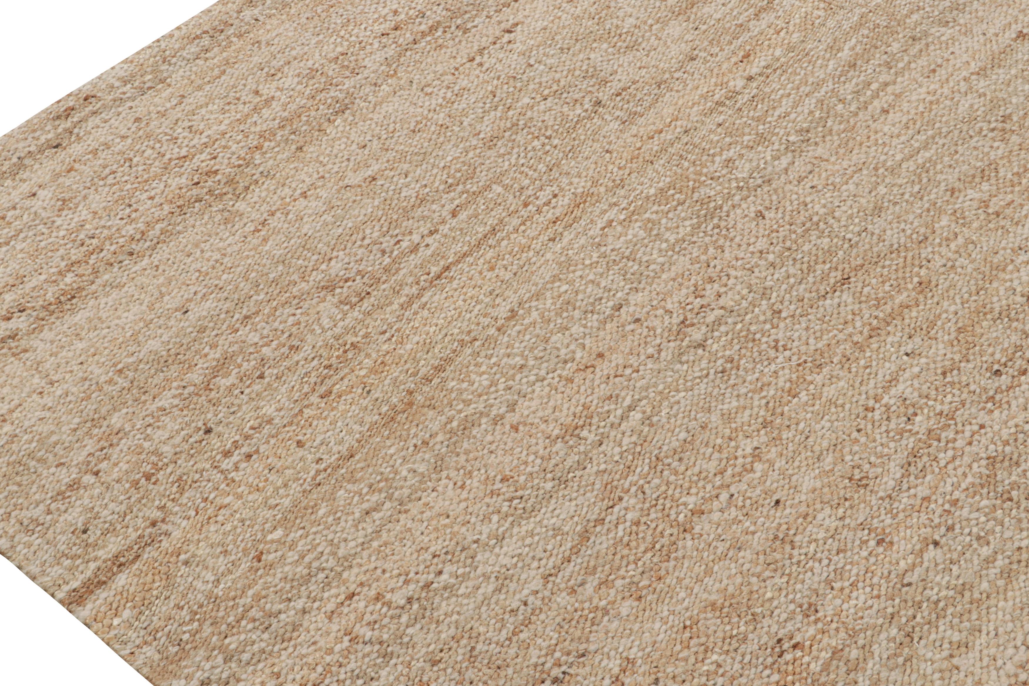 This contemporary 9x12 flatweave belongs to Rug & Kilim’s brand new collection—handwoven in all-natural jute.

On the Design: 

This oversized Kilim enjoys a tasteful boucle-like texture and sense of movement for a smart take on plain rugs. A keen