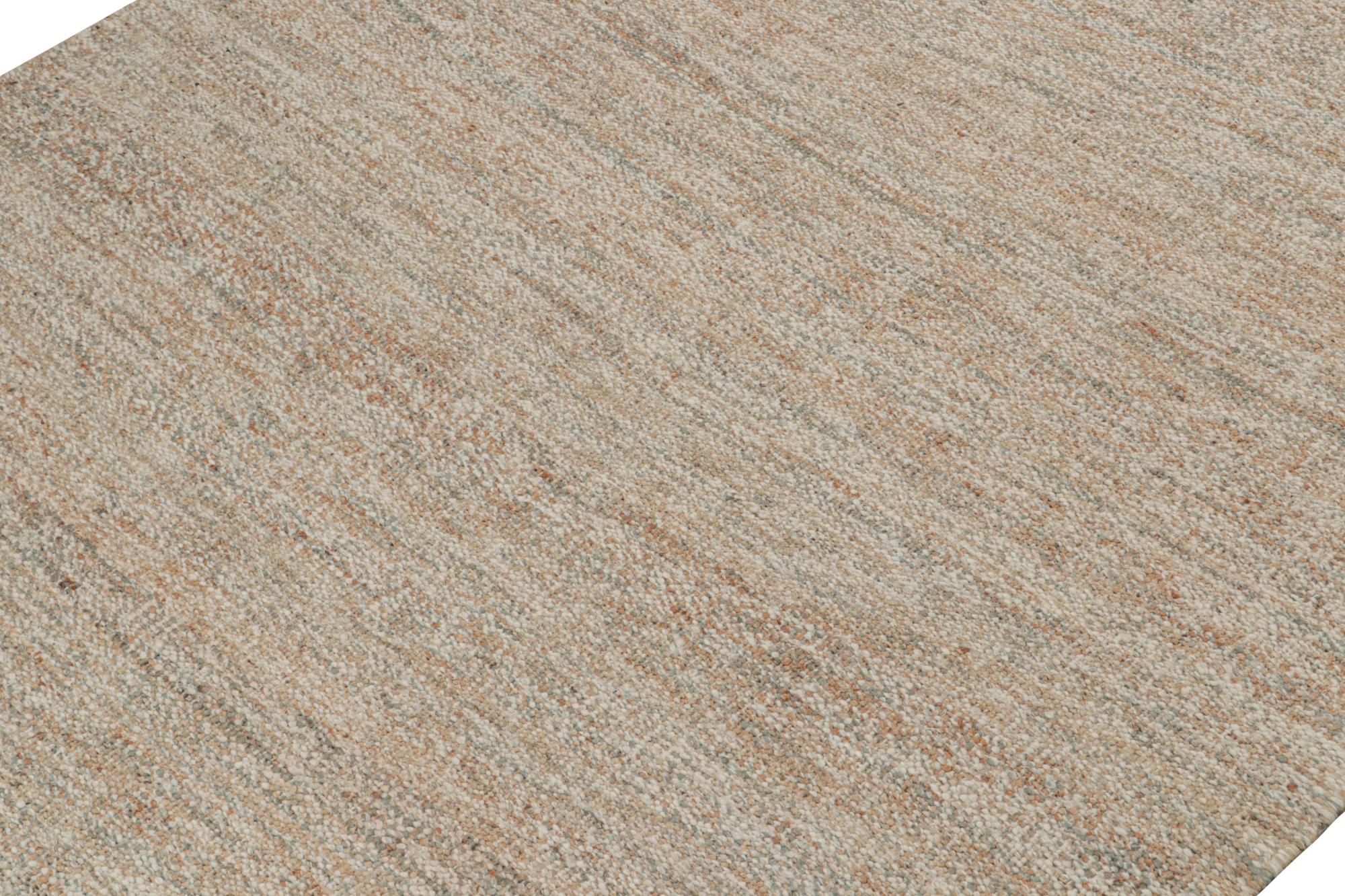 Dieses moderne 8x10-Flachgewebe gehört zur brandneuen Collection'S von Rug & Kilim, die aus naturbelassener Jute gewebt ist.

Über das Design: 

Dieser übergroße Kelim hat eine geschmackvolle, boucleartige Textur und einen Sinn für Bewegung und ist