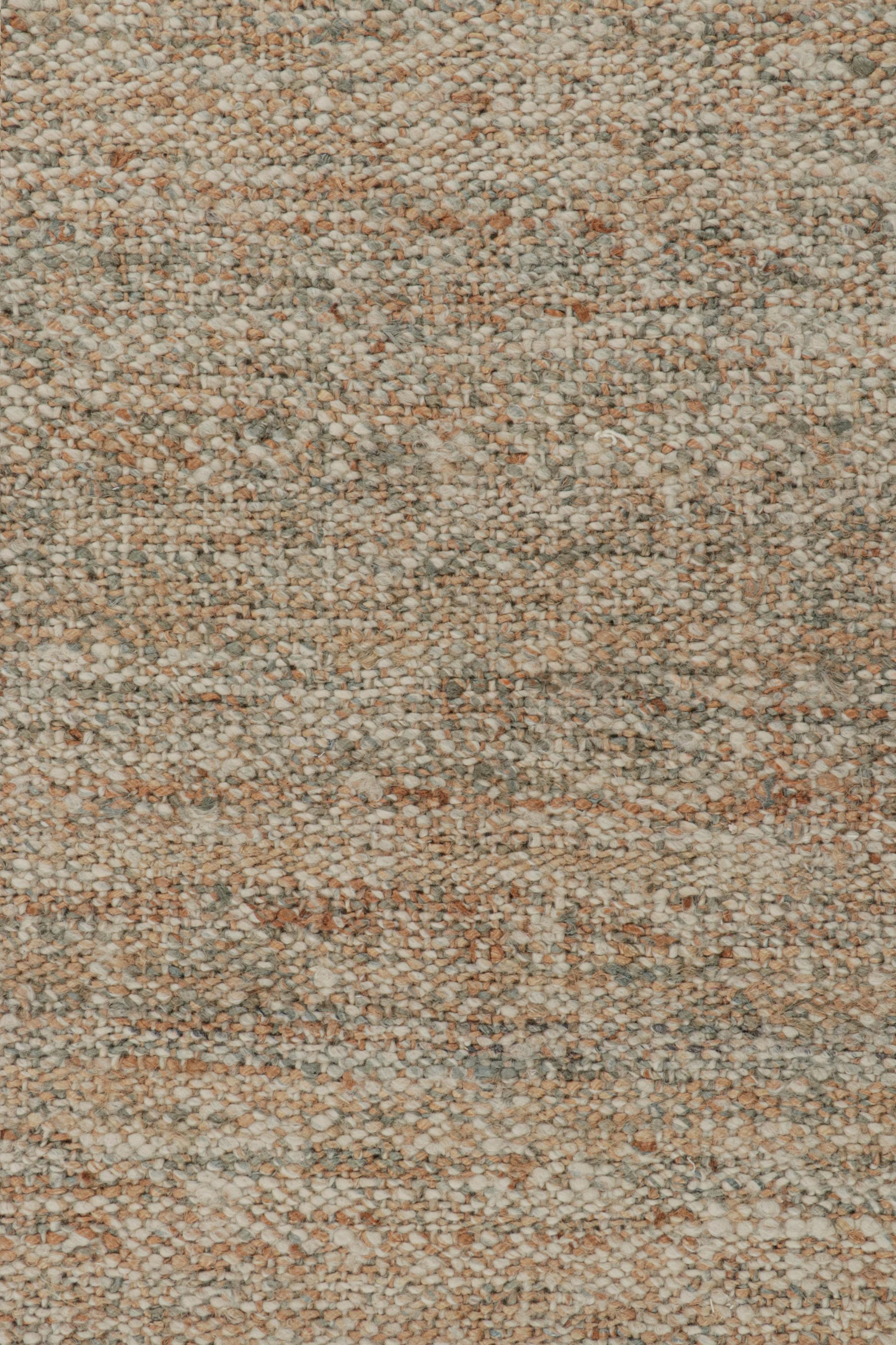 Rug & Kilim’s Contemporary Jute kilim in Beige-Brown In New Condition For Sale In Long Island City, NY