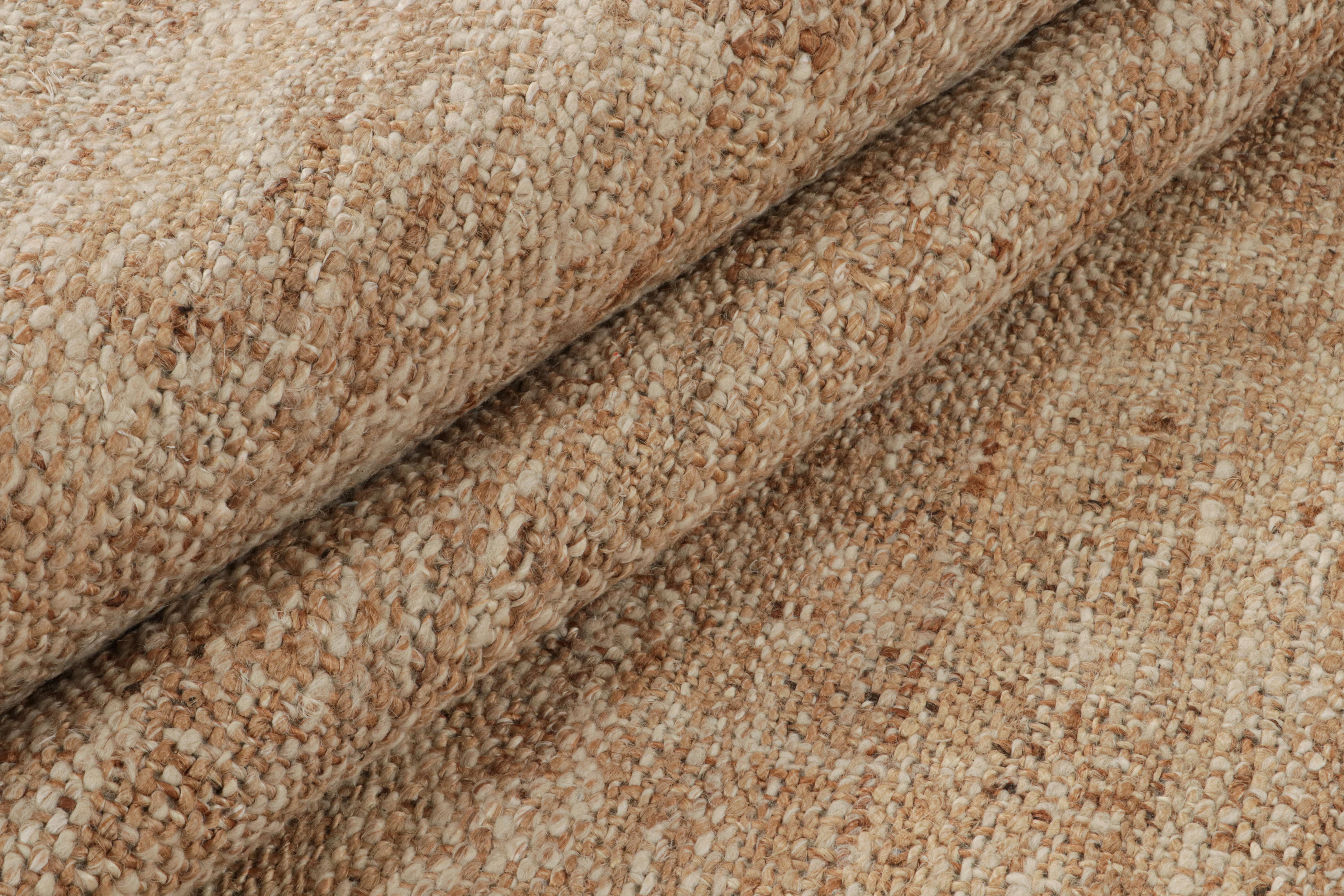 Rug & Kilim’s Contemporary Jute kilim in Beige-Brown For Sale 1