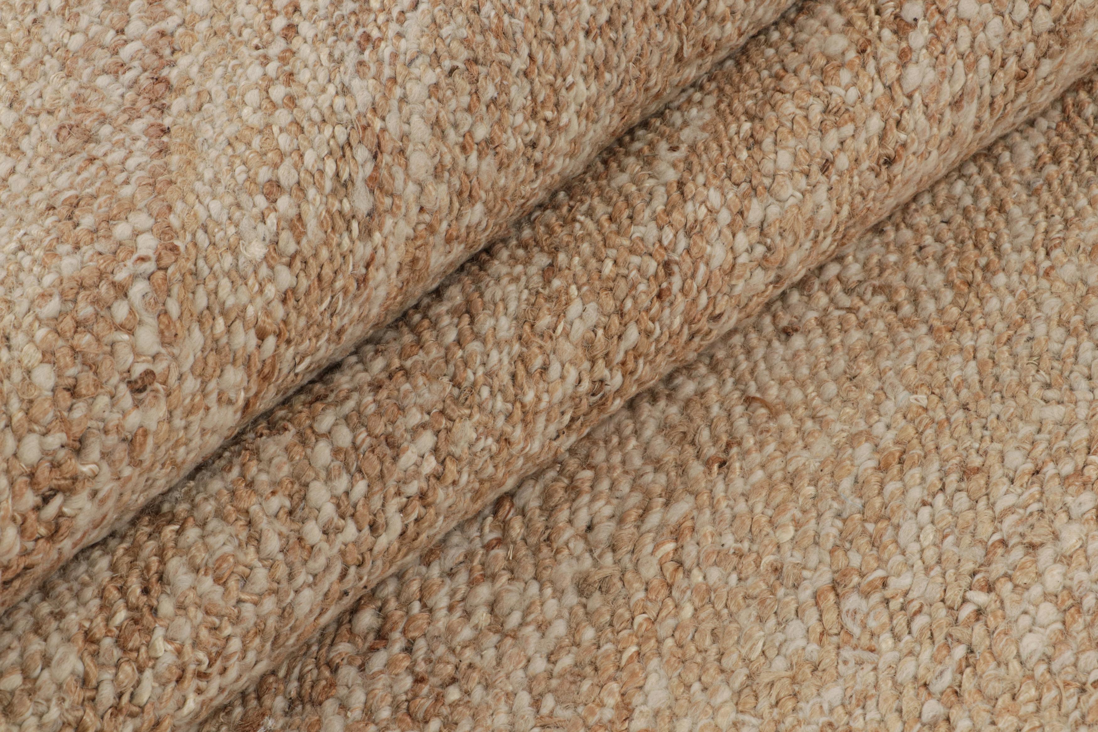 Rug & Kilim’s Contemporary Jute kilim in Beige-Brown Siglo XXI y contemporáneo en venta