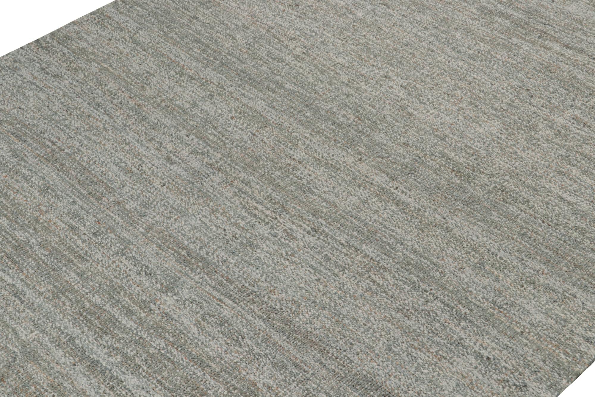 Rug & Kilim’s Contemporary Jute Kilim in Tones of Gray Moderno en venta