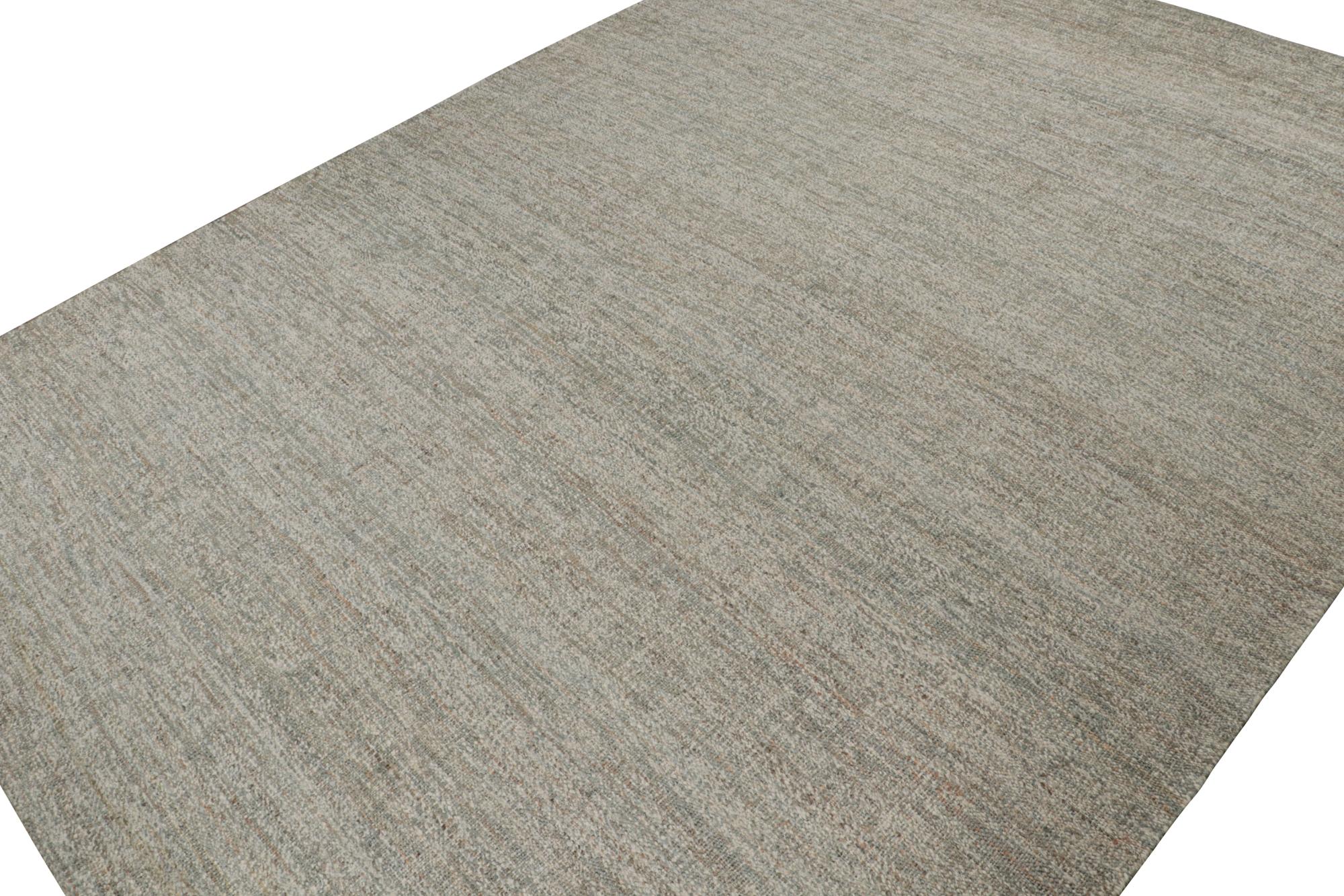 Rug & Kilim’s Contemporary Jute Kilim in Tones of Gray Moderno en venta