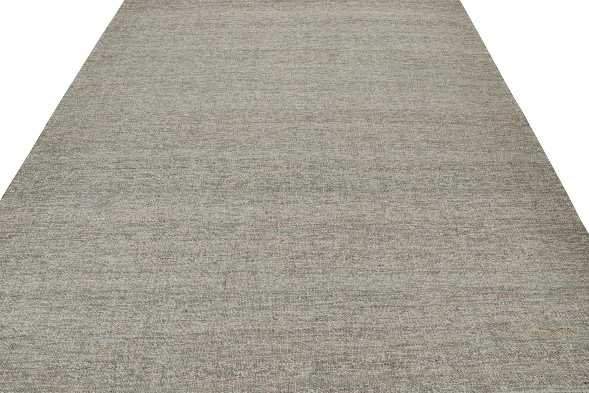 Indian Rug & Kilim’s Contemporary Jute Kilim in Tones of Gray For Sale