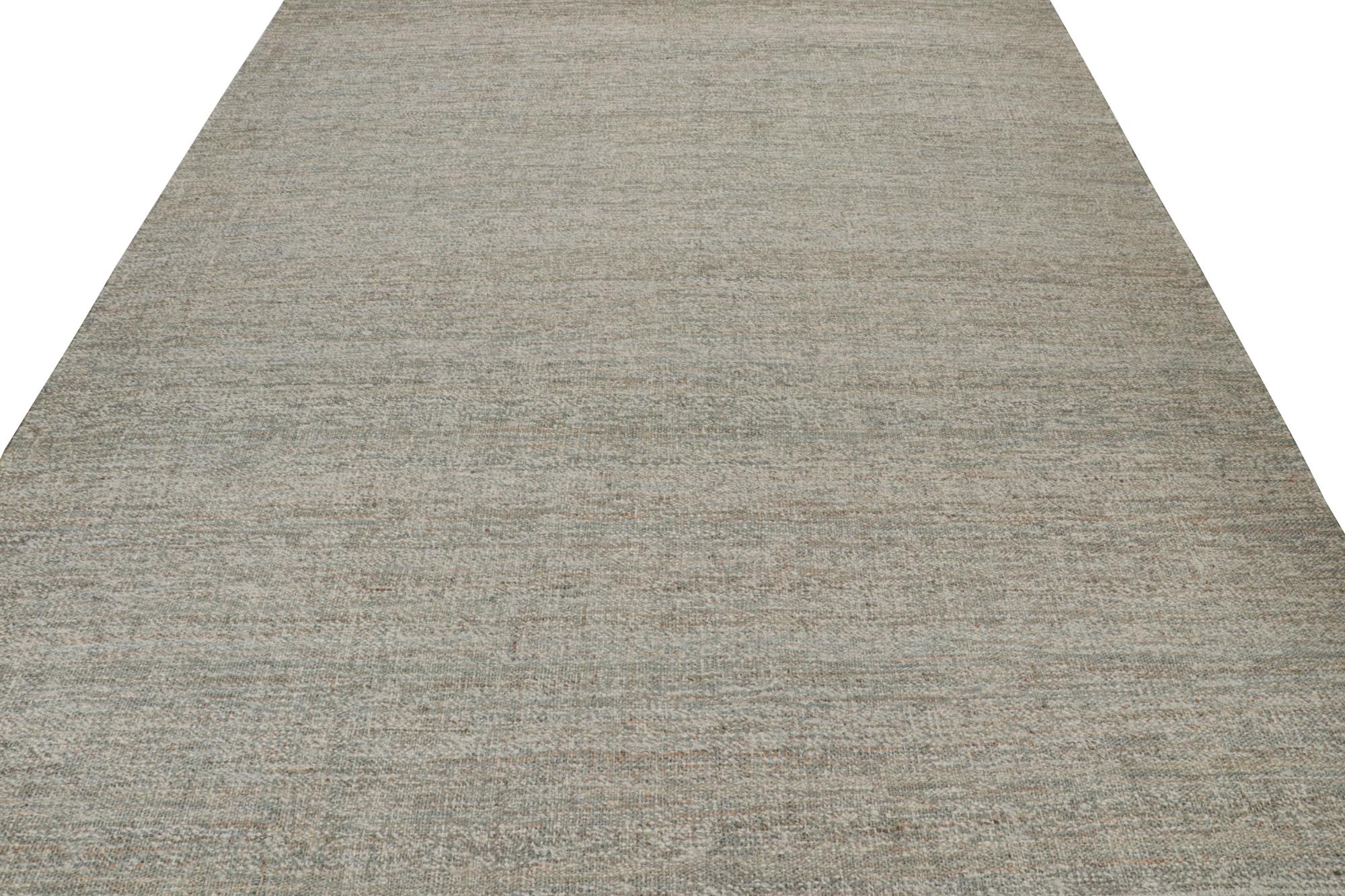 Indiano Rug & Kilim è un kilim contemporaneo in iuta nei toni del grigio. in vendita