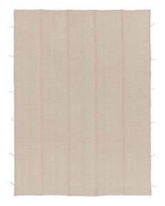 Rug & Kilim's Contemporary Kilim, Beige and Cream Textural Stripes