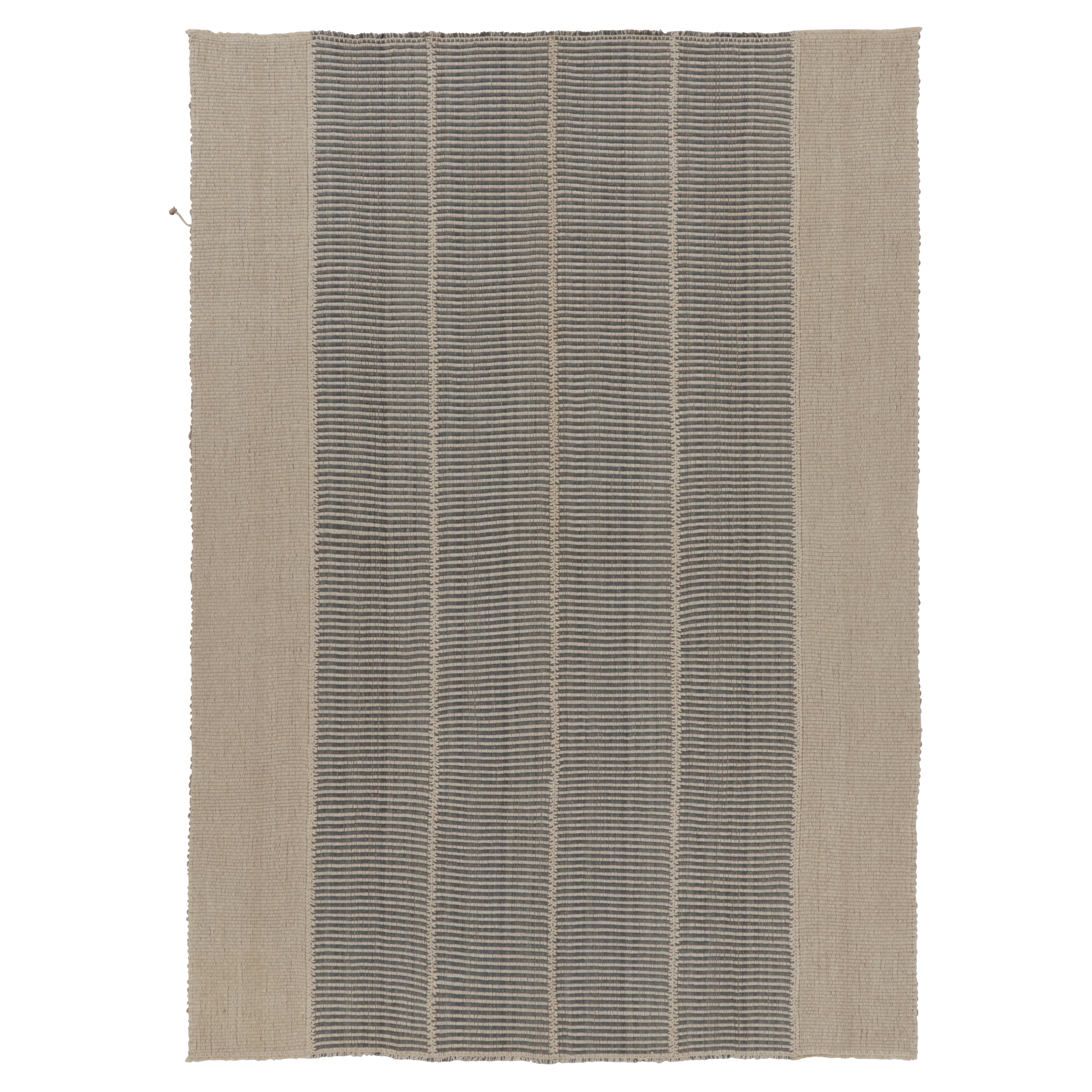 Rug
Kilim
s Contemporary Kilim, beige con strisce grigie