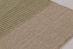 Rug & Kilim’s Contemporary Kilim, Beige with Green Textural Stripes