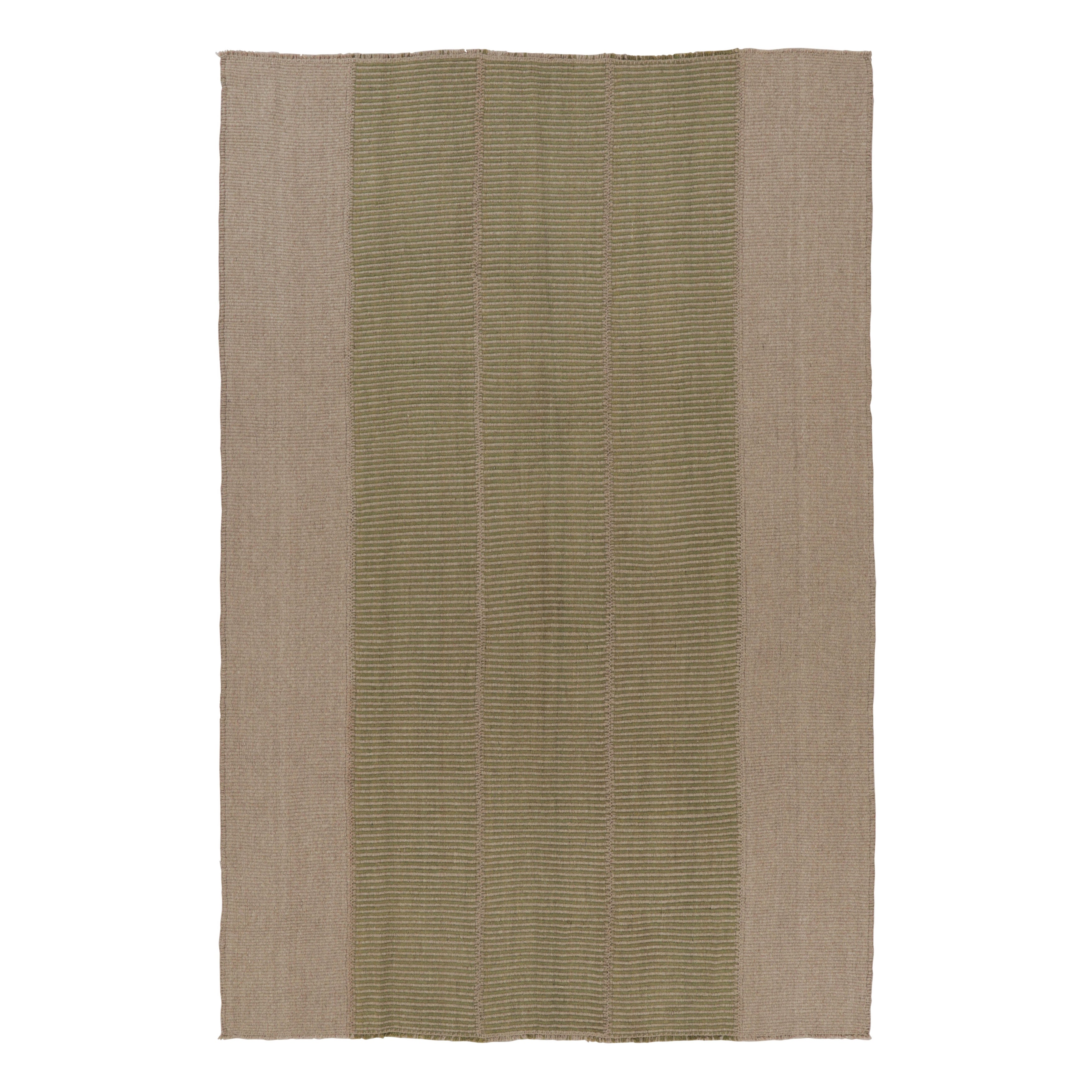 Rug
Kilim
s Contemporary Kilim, Beige mit grünen Strukturstreifen