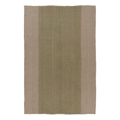 Rug 
Kilim, Kilim contemporaneo beige a strisce verdi