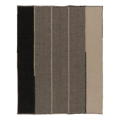 Rug
Kilim
s Contemporary Kilim, Black and Cream White Textural Stripes