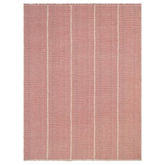 Rug
Kilim
s Contemporary Kilim, Burgundy Red and Cream White Textural Stripes (Kilim contemporain, rayures texturées rouge bourgogne et blanc crème)