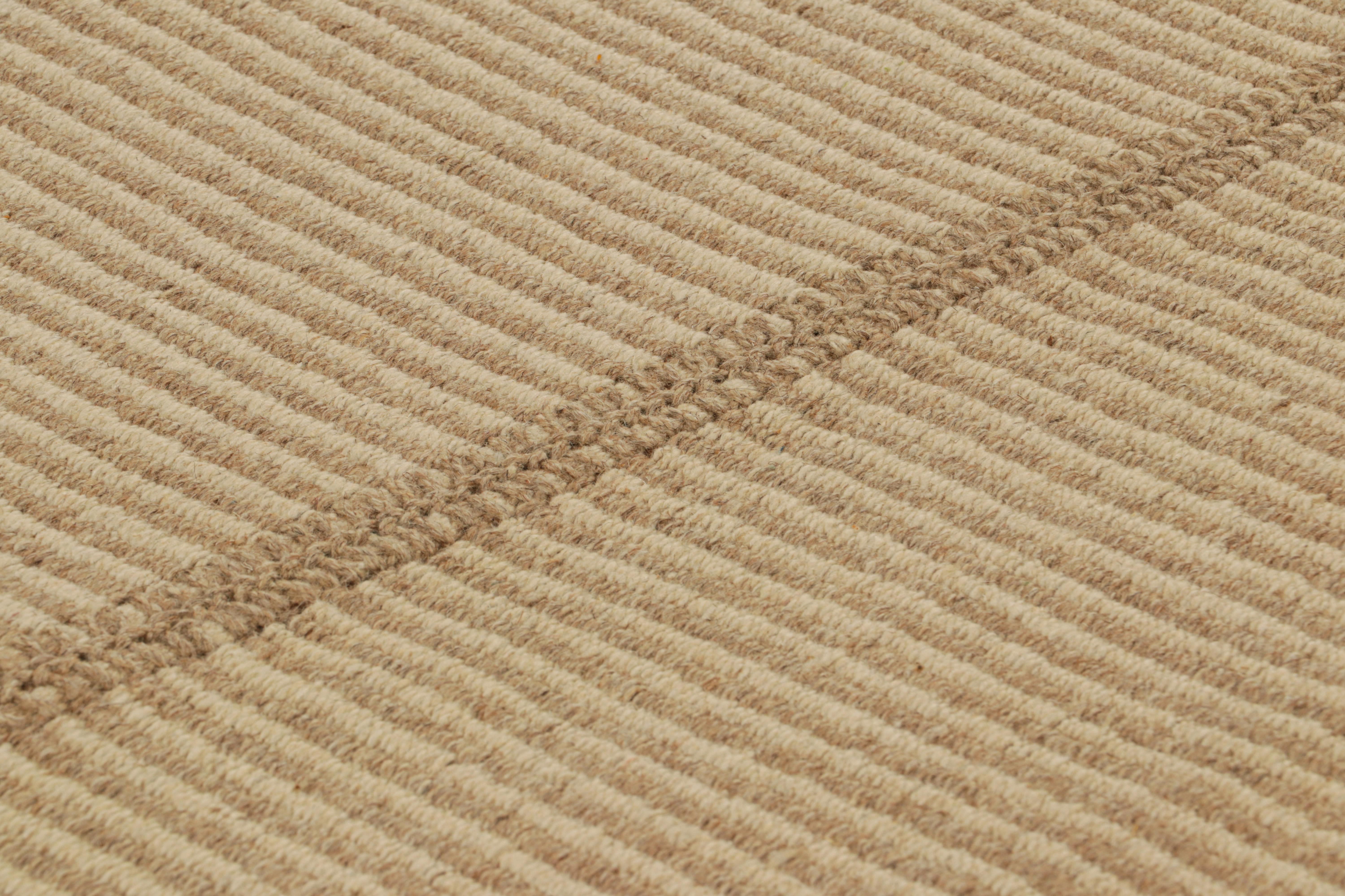 Handwoven in wool, a 9x12 Kilim design from an inventive new contemporary flat weave collection by Rug & Kilim.

On the Design: 

Fondly dubbed, “Rez Kilims”, this modern take on classic panel-weaving enjoys a fabulous, unique play of beige and