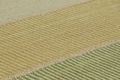 Rug & Kilim's Contemporary Kilim in Beige and Colorful Textural Stripes (Kilim contemporain en beige et rayures colorées)