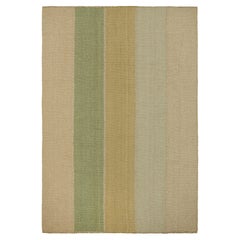Rug 
Kilim
s Contemporary Kilim in Beige and Colorful Textural Stripes (Kilim contemporain en beige et rayures colorées)