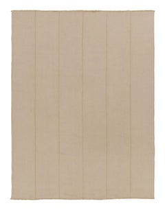 Rug & Kilim’s Contemporary Kilim in Beige and Cream Textural Stripes