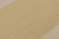 Rug & Kilim’s Contemporary Kilim in Beige and Gold Stripes