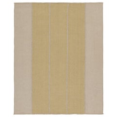 Rug & Kilim's Contemporary Kilim in Beige und Goldstreifen