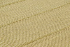 Rug & Kilim’s Contemporary Kilim in Beige and Gold Textural Stripes