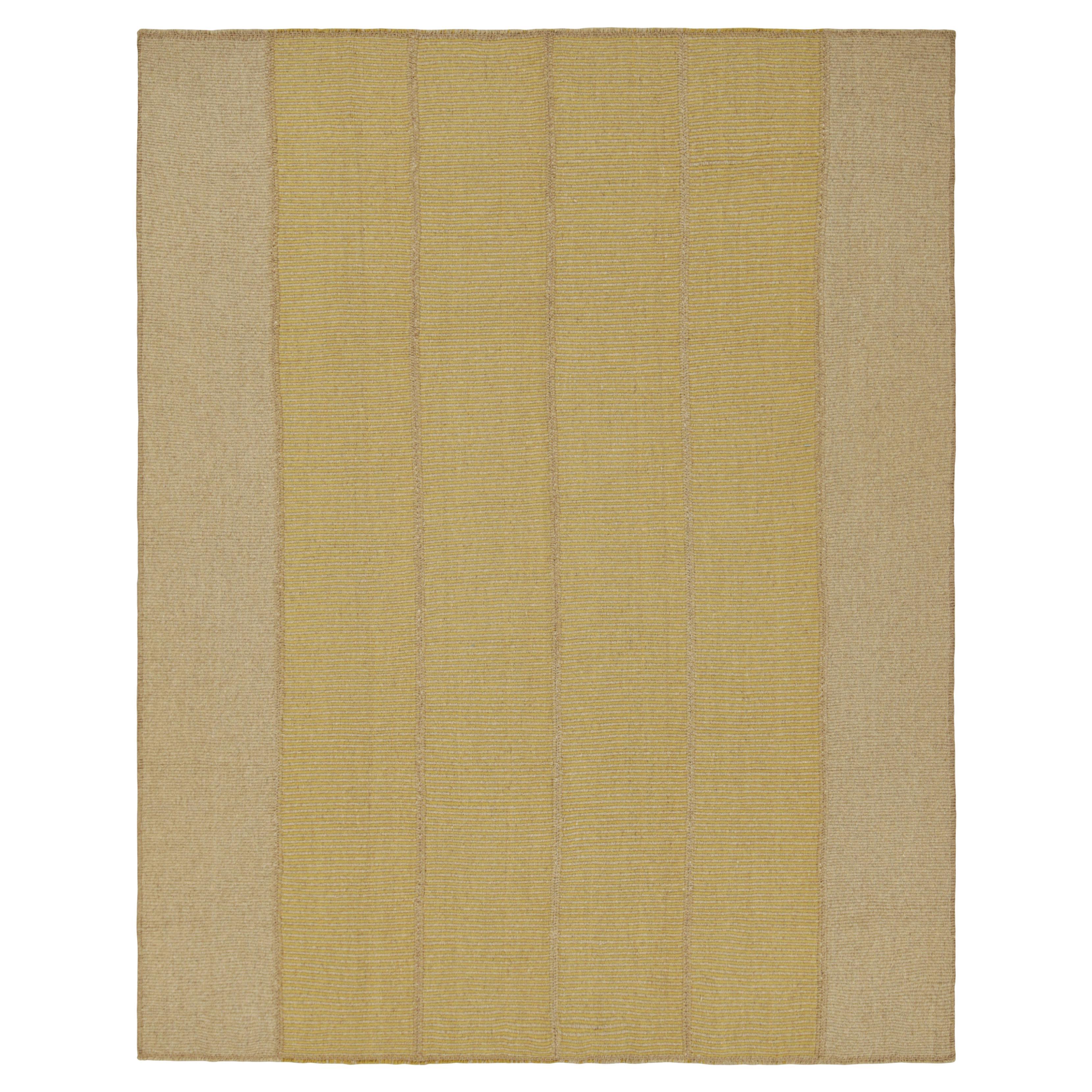 Rug
Kilim
s Contemporary Kilim in Beige und Gold Textural Stripes