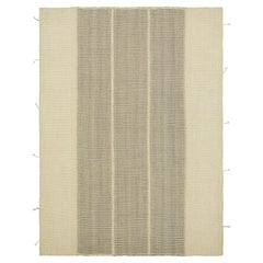 Rug & Kilim’s Contemporary Kilim in Beige and Gray Textural Stripes