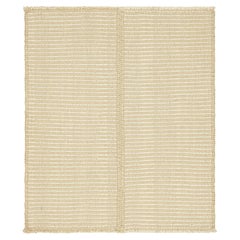 Rug & Kilim - Kilim contemporaneo in beige e bianco avorio a strisce testurizzate