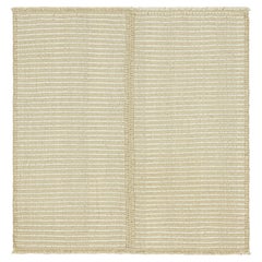 Rug & Kilim - Kilim contemporaneo in beige e bianco avorio a strisce testurizzate