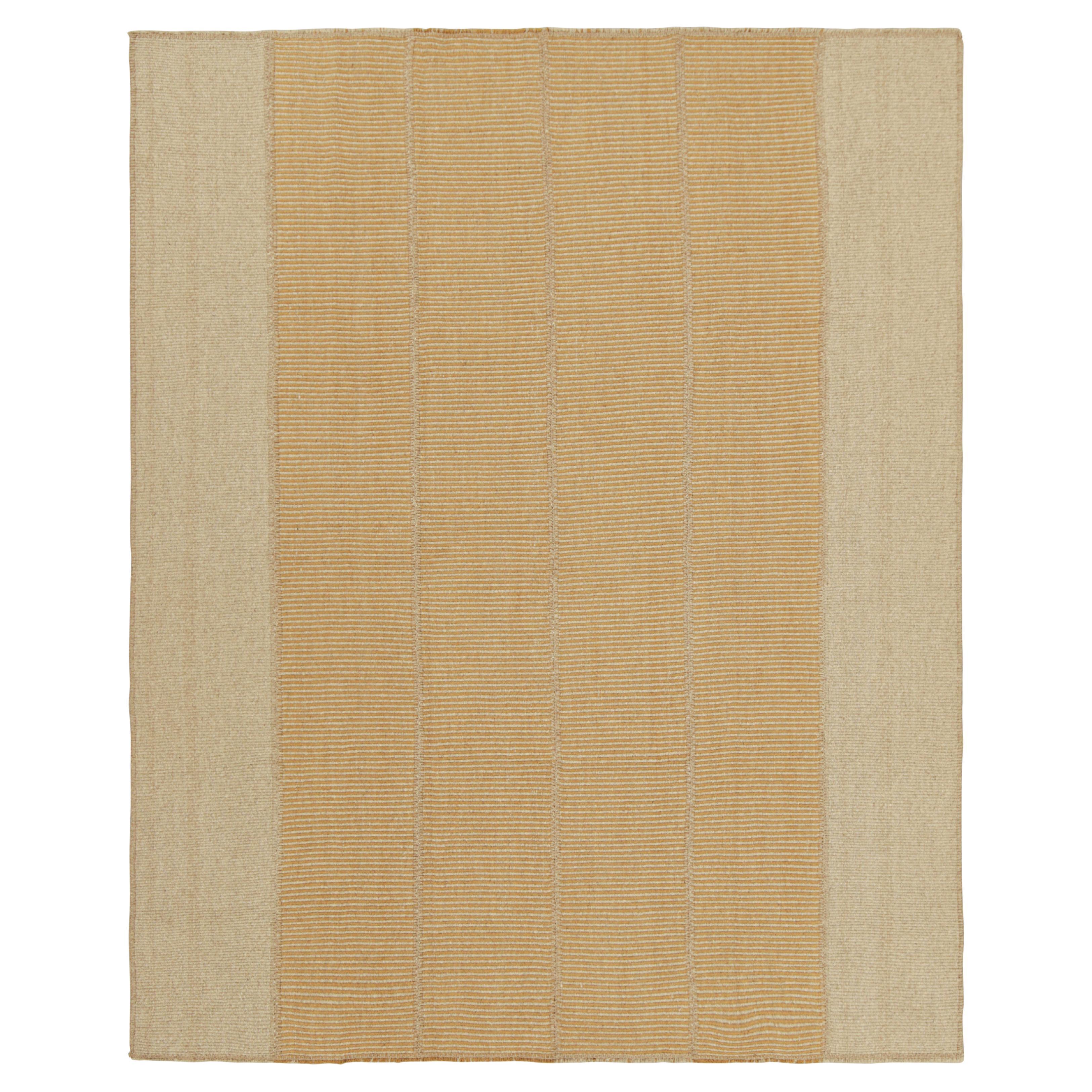 Rug
Kilim
s Contemporary Kilim in Beige und Orange Textural Stripes