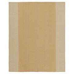 Rug 
Kilim
s Contemporary Kilim in Beige und Orange Textural Stripes