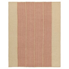 Rug 
Kilim
s Contemporary Kilim in Beige und Rot mit Strukturstreifen