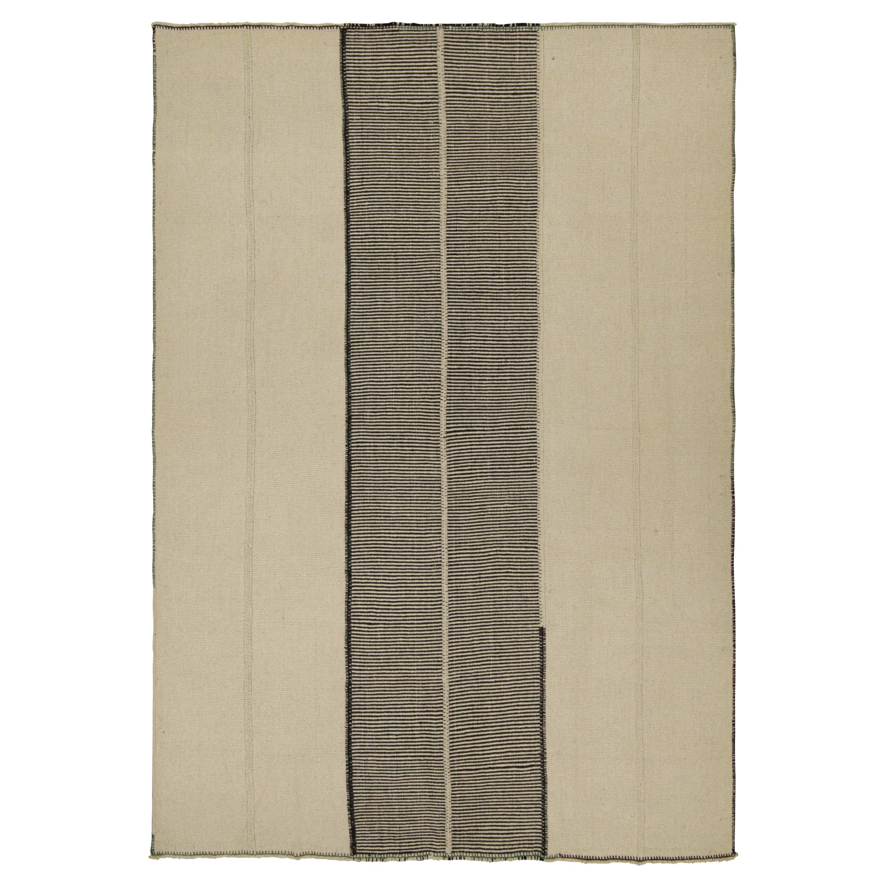 Rug & Kilim: Kilim contemporaneo in beige e nero