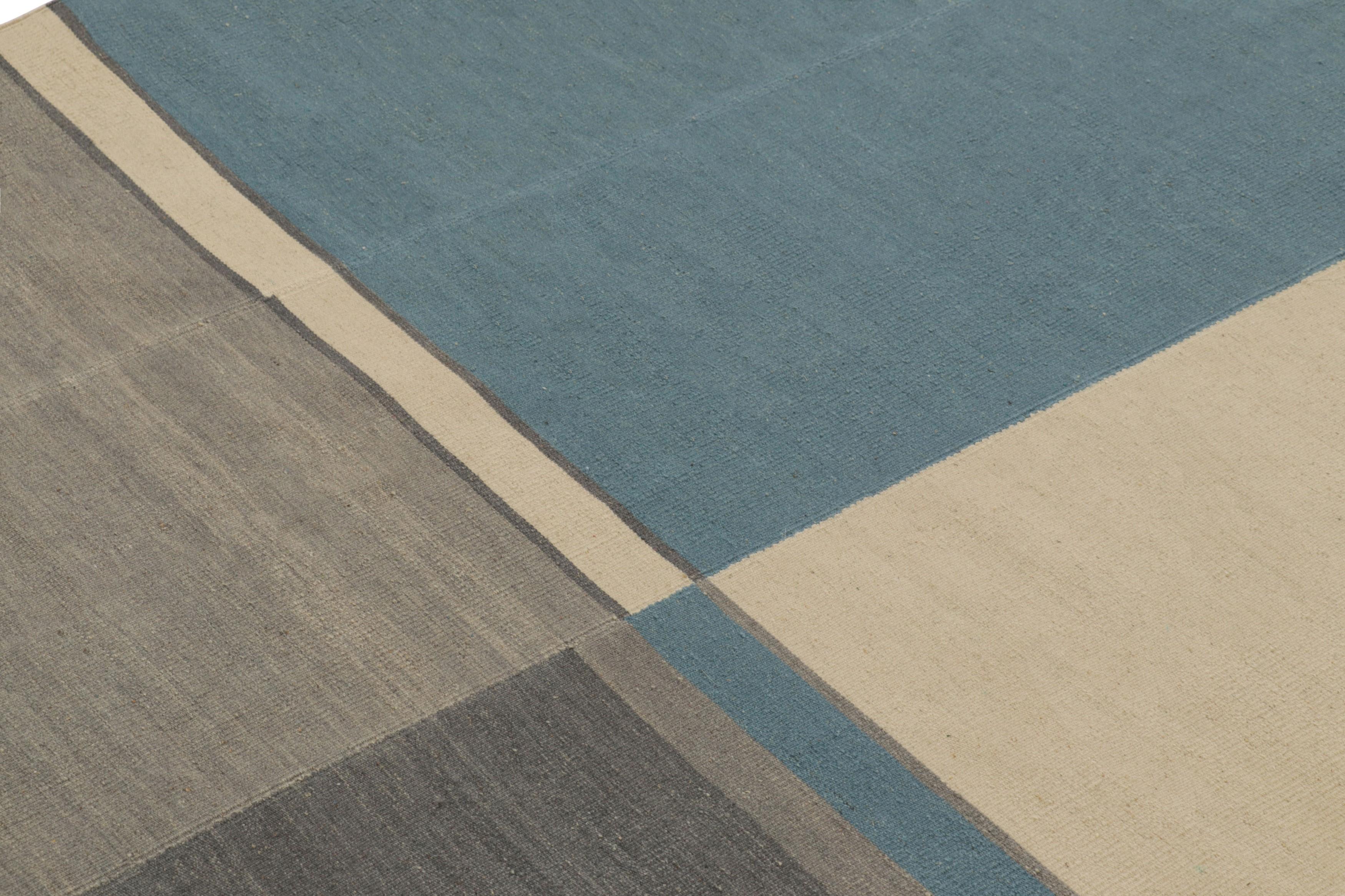 Tejido a mano en lana, este kilim contemporáneo de 5x6 pertenece a una nueva y emocionante colección de tejido plano a medida de Rug & Kilim.

Sobre el diseño:

De nuestra querida colección 