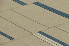 Rug & Kilim’s Contemporary Kilim in Beige, Blue and White Stripes