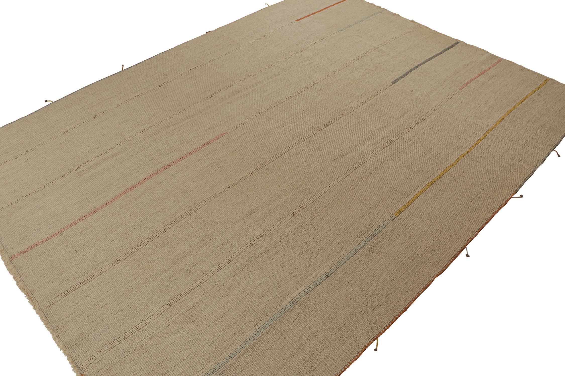 Tissé à la main en laine, ce grand Kilim 12x15 fait partie d'une nouvelle collection contemporaine innovante à tissage plat de Rug & Kilim.

Sur le Design/One : Le 