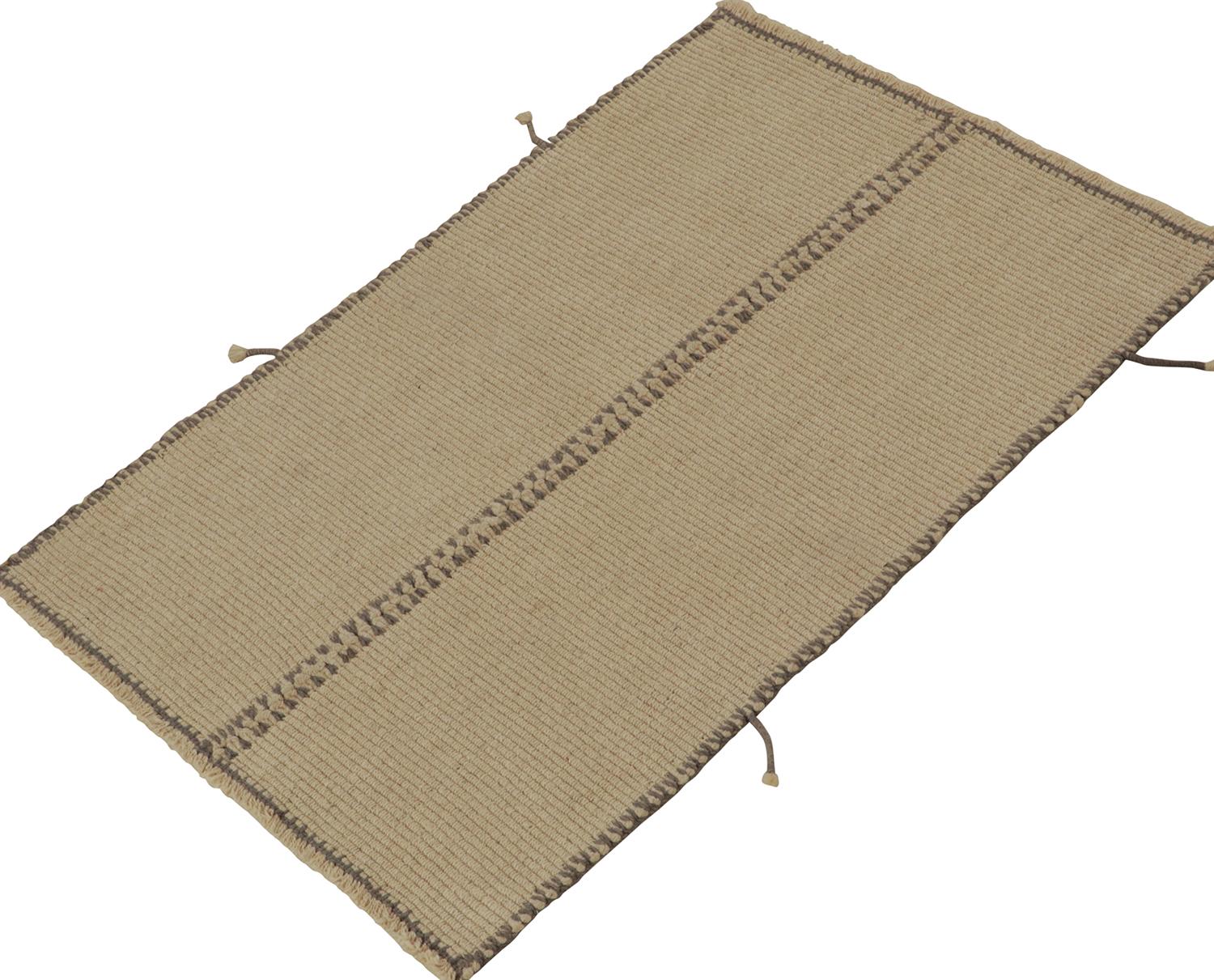 Tejido a mano en lana, un Kilim 3x4 tamaño regalo de una nueva e innovadora colección contemporánea de tejido plano de Rug & Kilim.

Sobre el diseño: El 