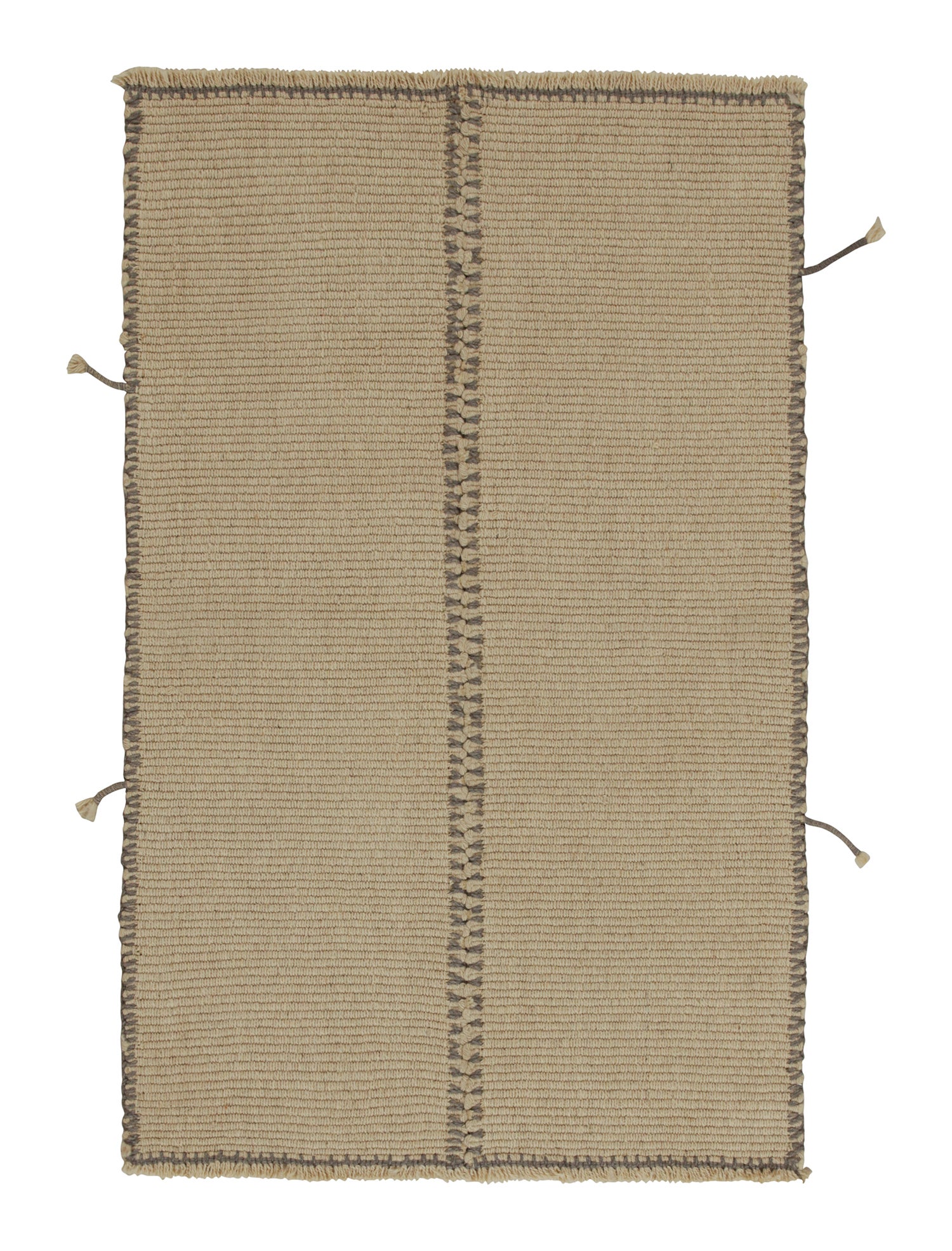 Rug & Kilim: Kilim contemporaneo in beige-marrone con accenti grigi