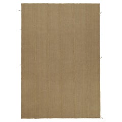 Rug & Kilim’s Contemporary Kilim in Beige-Brown with Muted Stripes