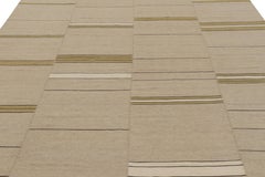Rug & Kilim’s Contemporary Kilim in Beige, Green and Black Tones