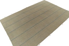 Rug & Kilim: Kilim contemporaneo a pannelli beige con strisce blu