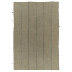 Rug & Kilim's Contemporary Kilim in Beige mit blauen Streifen