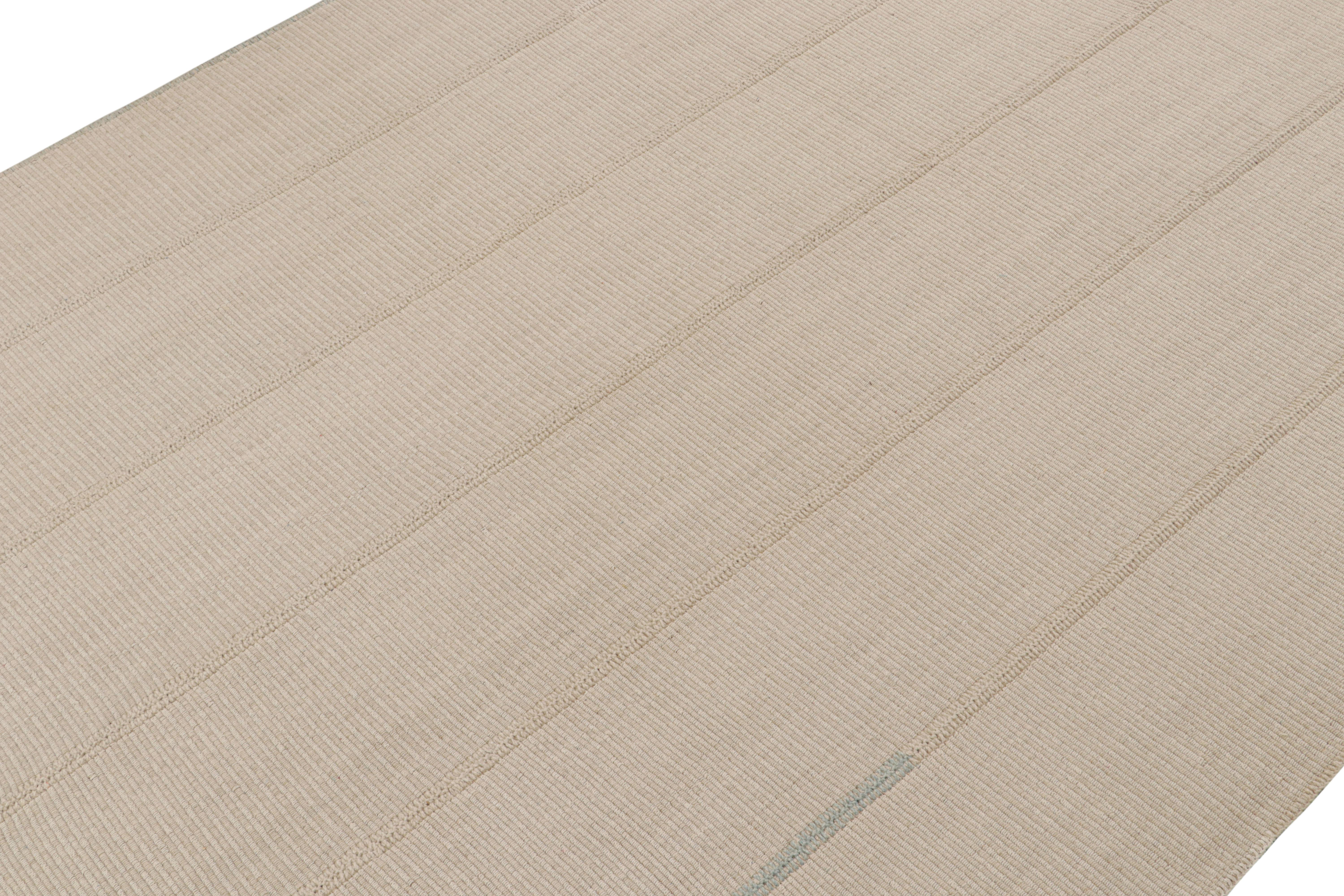 Tissé à la main en laine, ce kilim 9x12 fait partie d'une nouvelle ligne audacieuse de tissages plats contemporains de Rug & Kilim.

Sur le Design : 

Connotant une approche moderne du tissage de panneaux classique, notre dernier 