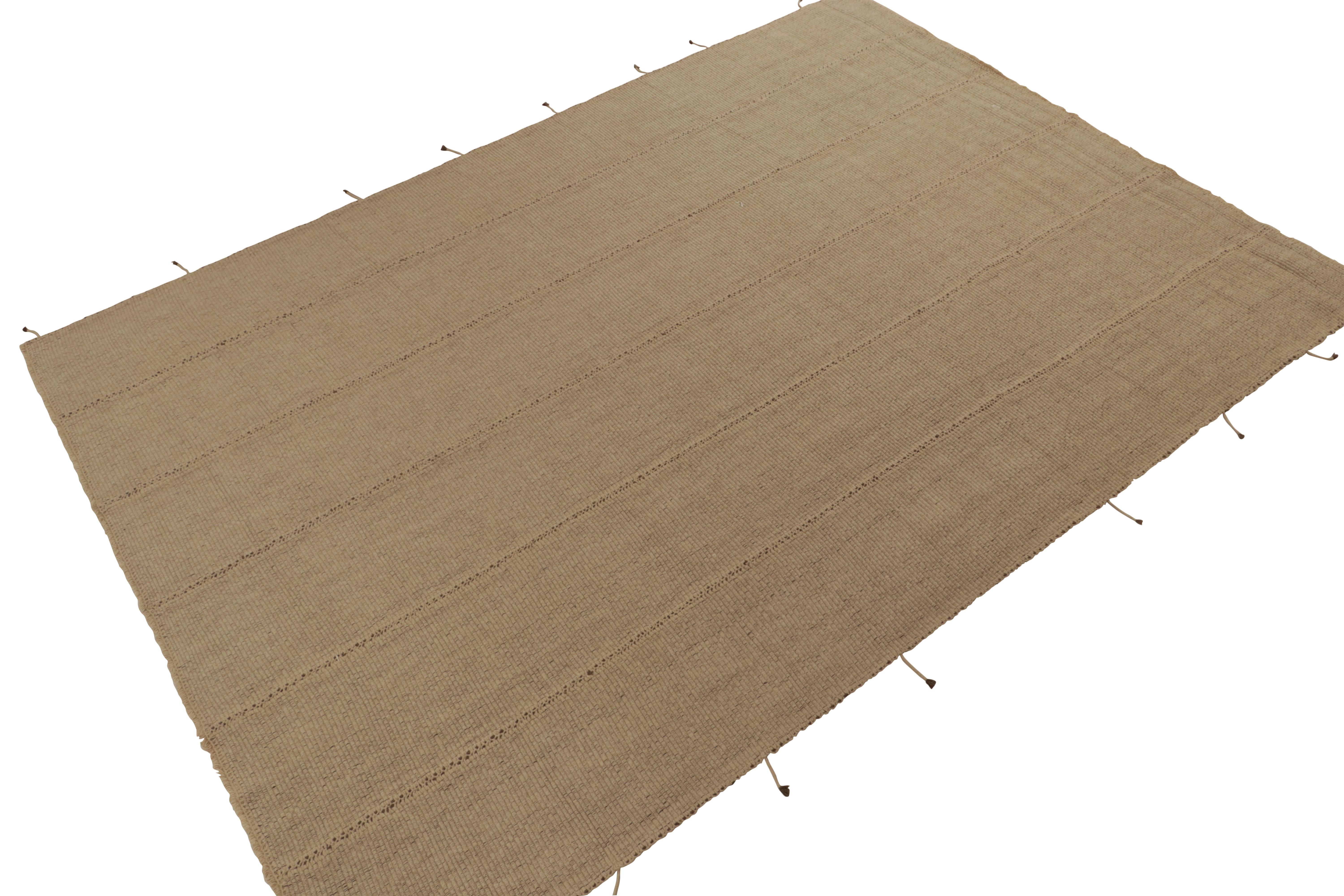 Handgewebter Woll-Kilim (9x13) aus einer innovativen neuen zeitgenössischen Flachgewebe-Kollektion von Rug & Kilim.

Über das Design: 

Der Rez Kilim